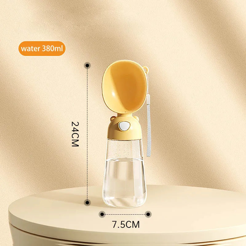 2-in-1 Portable Pet Water & Food Bottle – Travel Dispenser for Dogs & Cats